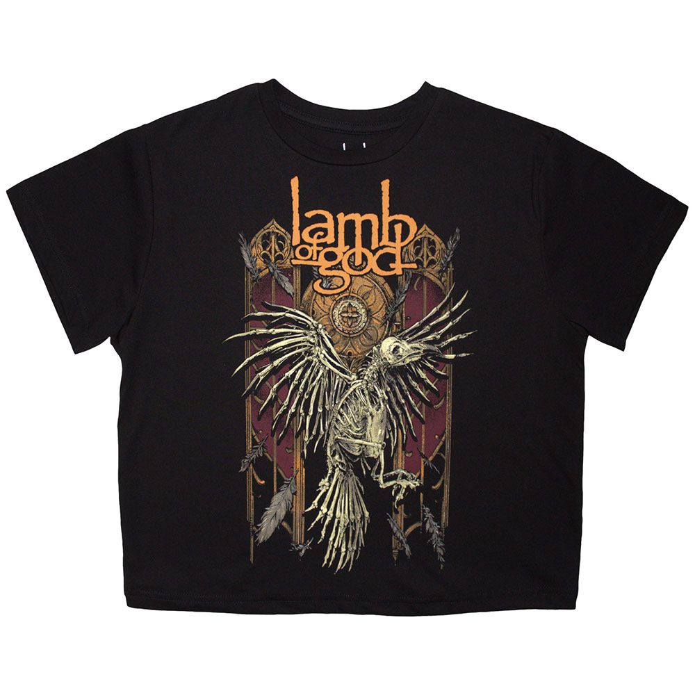 Lamb Of God - Crow Crop top - Black
